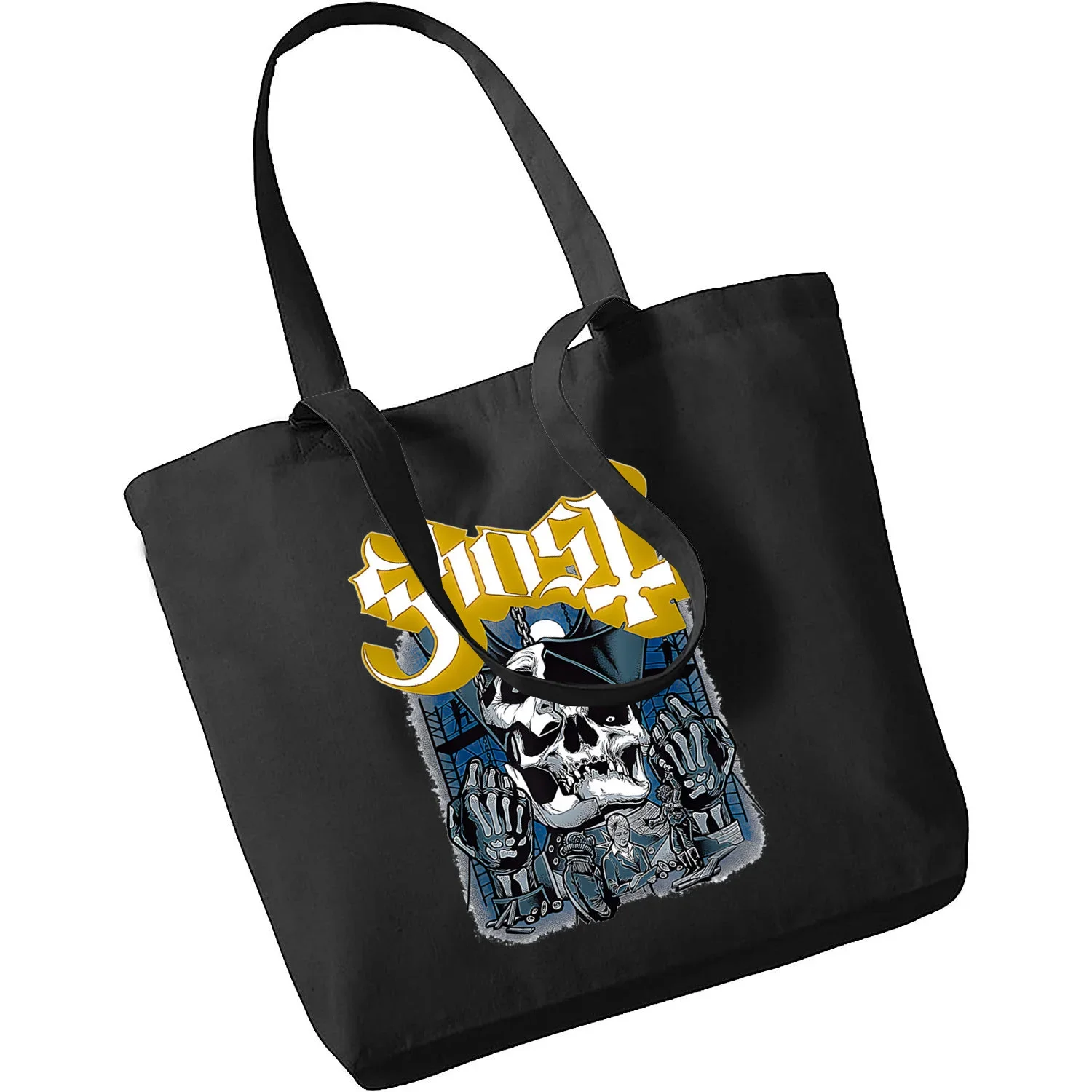 Ghost Band Heavy Metal Music Band Canvas Black Bag Women Bags Classic Vintage Shoulder Bag Handbag Teacher Supplies Gift