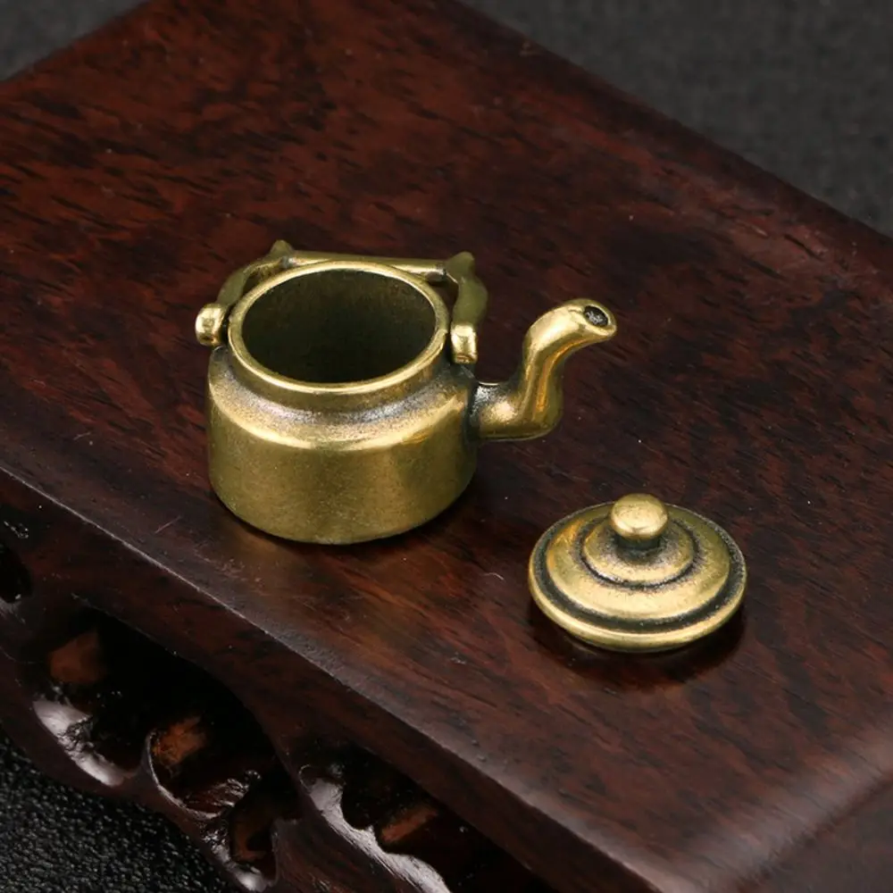 Desk Ornament Antique Copper Pocket Teapot Teapot Brass Teapot Miniatures Brass Kettle Decor Accessories