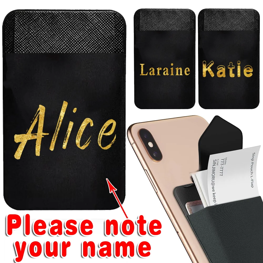 

Персонализированный индивидуальный кошелек для ID-карт и кредитных карт, чехол для карт мобильного телефона, держатель для визиток, карманный кошелек-стикер