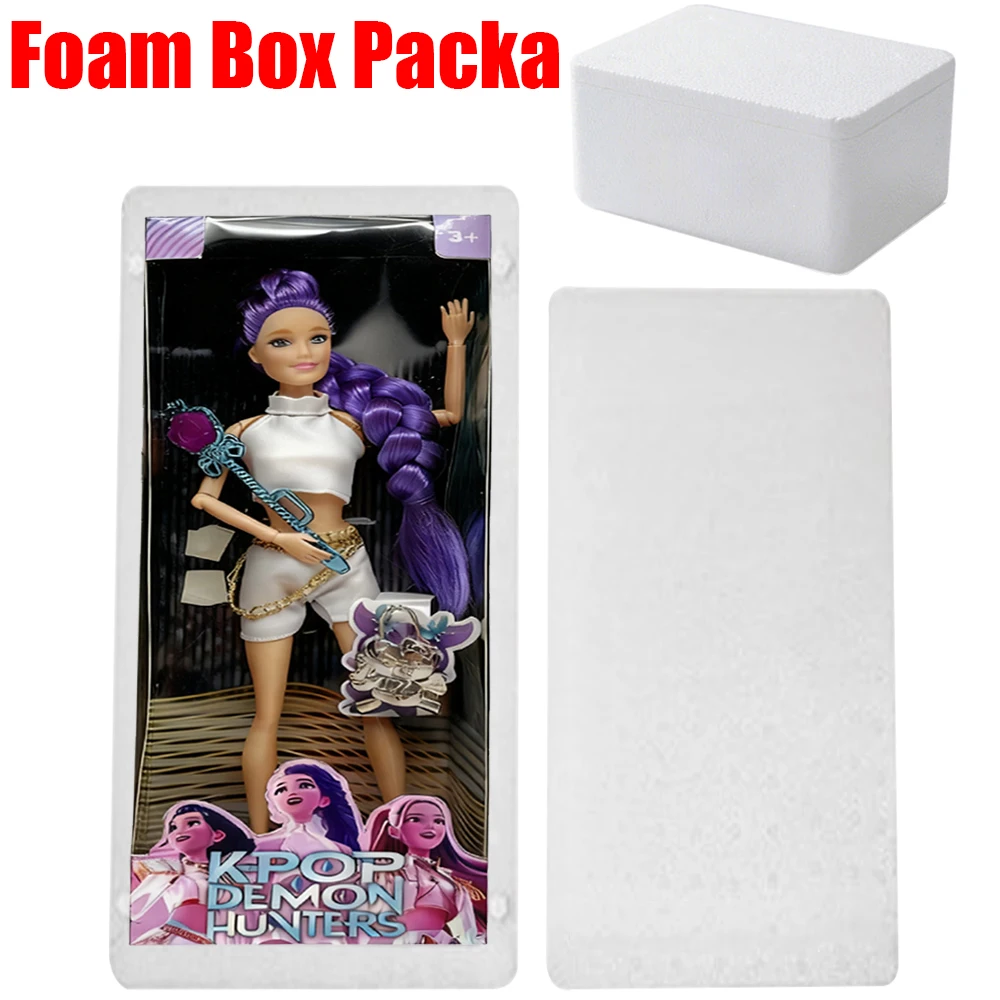 2026 جديد مع نسيج دقيق أنيمي K-Pop شيطان الصيادين دمى لعبة رومي ميرا زوي مع الصولجانات السحرية والحقائب هدايا عيد الميلاد X-mas