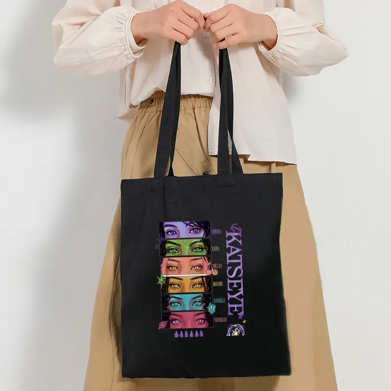 Women Tote Bag Katseye World Tour Women Large Capacity Multi Functional Travel Bags Fashion Shopping Bags Kpop Fan Gifts