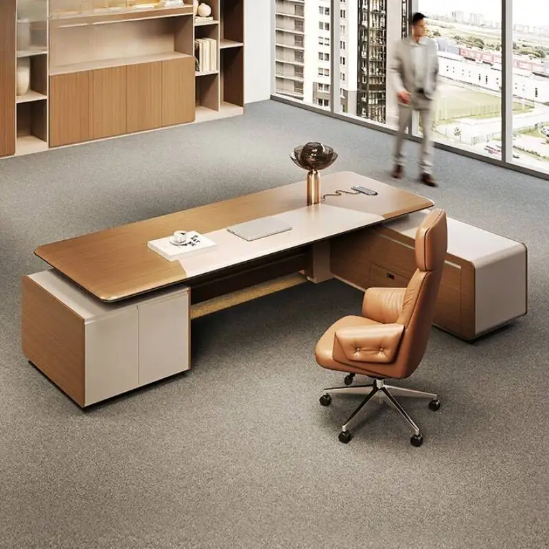 Drawers Organizer Office Desks Executive Brown Portable Adjustable Office Desks Standing Corner Mesas De Computador Furniture
