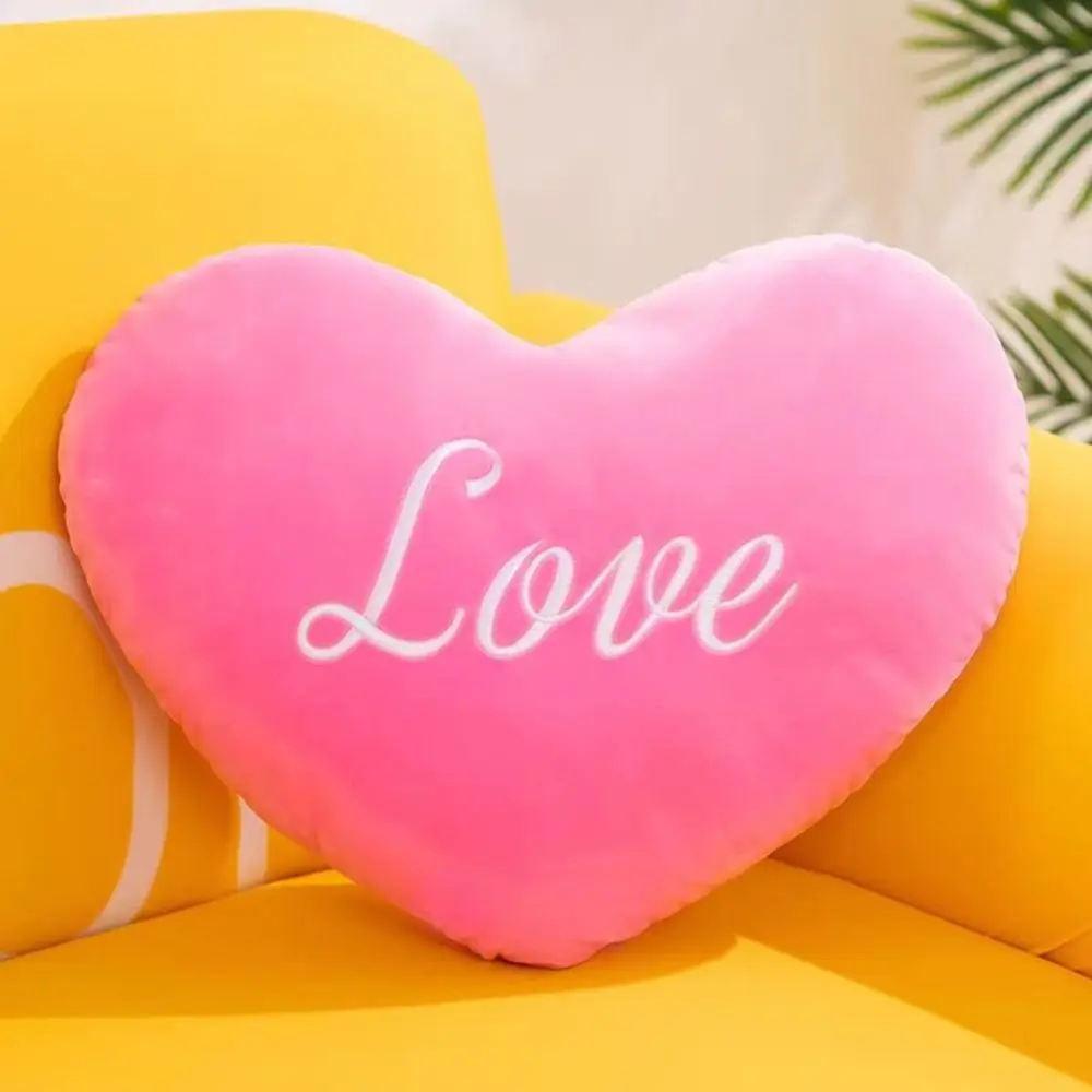 Hot Heart Shape Heart Plush Pillow Pink Color Valentines gift Soft Pillow Red Color Stuffed Pillow Home Decorative