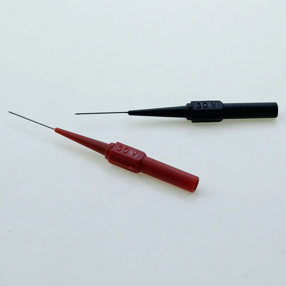 Ultrafine 0.7mm thick probe multimeter pen for automotive maintenance testing, puncturing the back pin of the meter rod