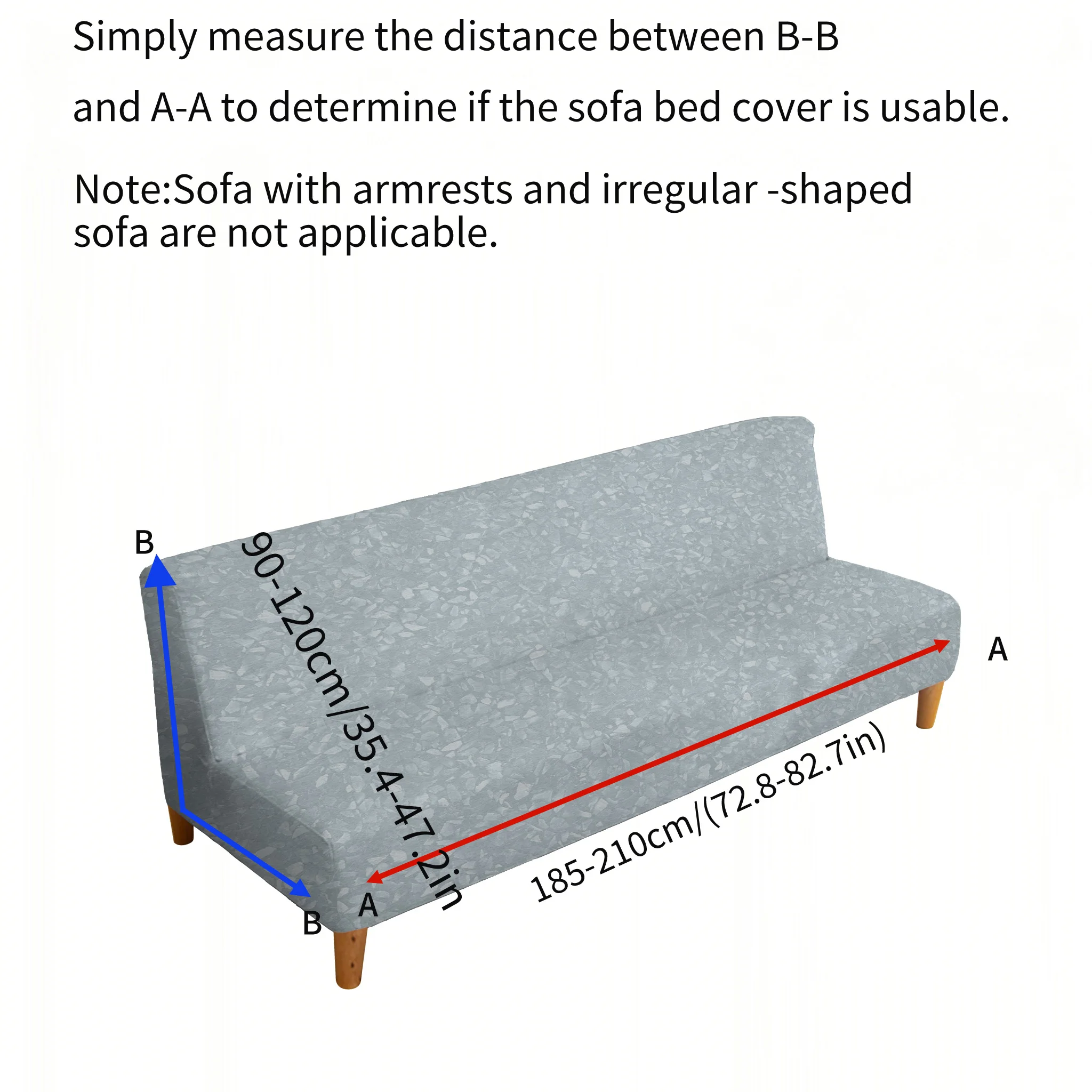 All-inclusive elastic non-slip sofa bedspread, light grey terrazzo pattern sofa bedspread, easy to install, machine washable