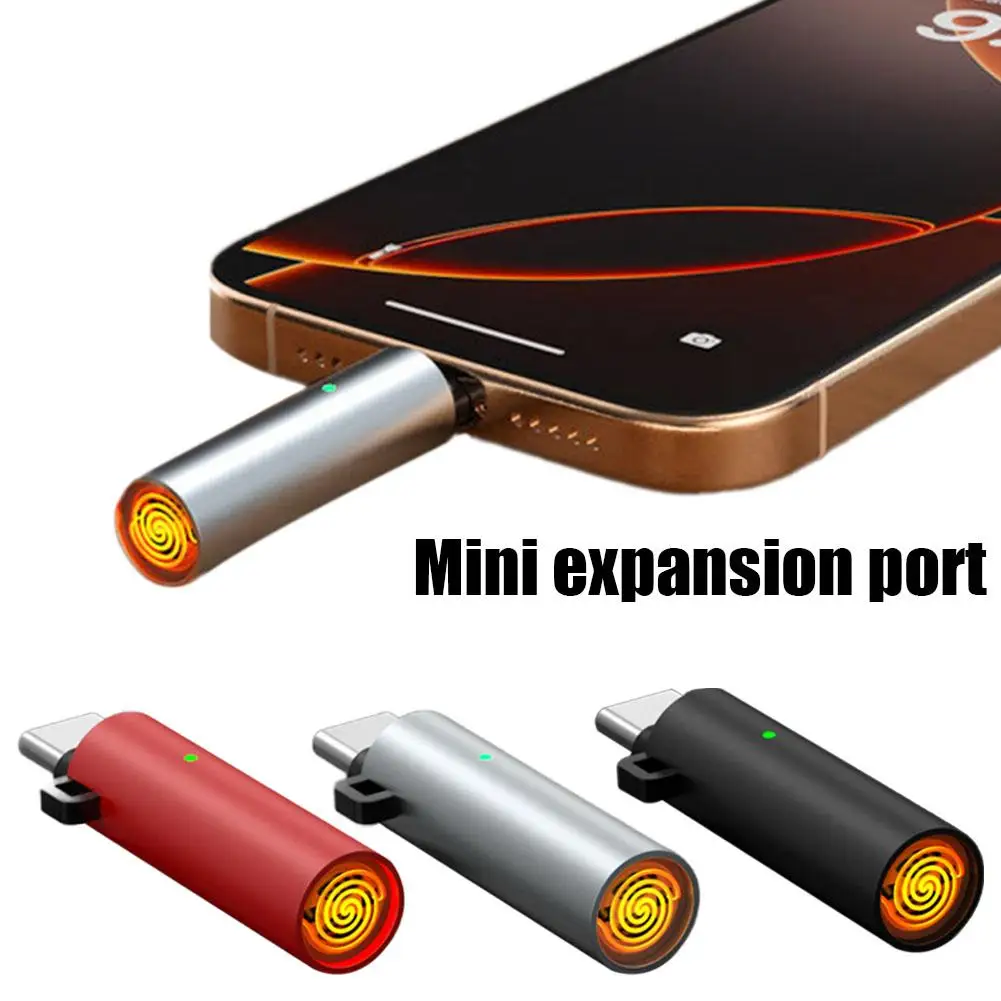 Mini allumeur USB-C, briquet d'extérieur coupe-vent avec souffleur silencieux, démarreur de flamme enfichable Rechargeable de Type C pour le Camping