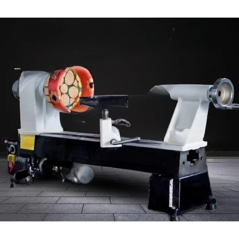 Mini Benchtop Wood Lathe with Chuck Tools Household Wood Turning Machine Processing for DIY Handcraft Woodwork Workshop Use