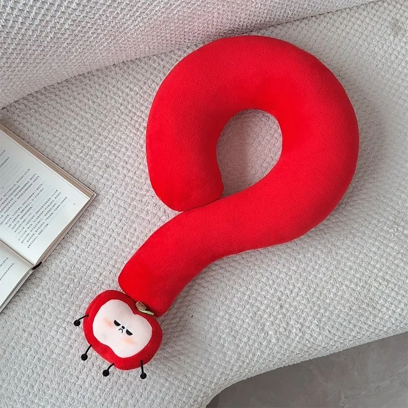 Love and Deep Space Surrounding Caleb Question Mark Neck Pillow Creative Nap Pillow Abstract Funny Doll Pillow Birthday Gift