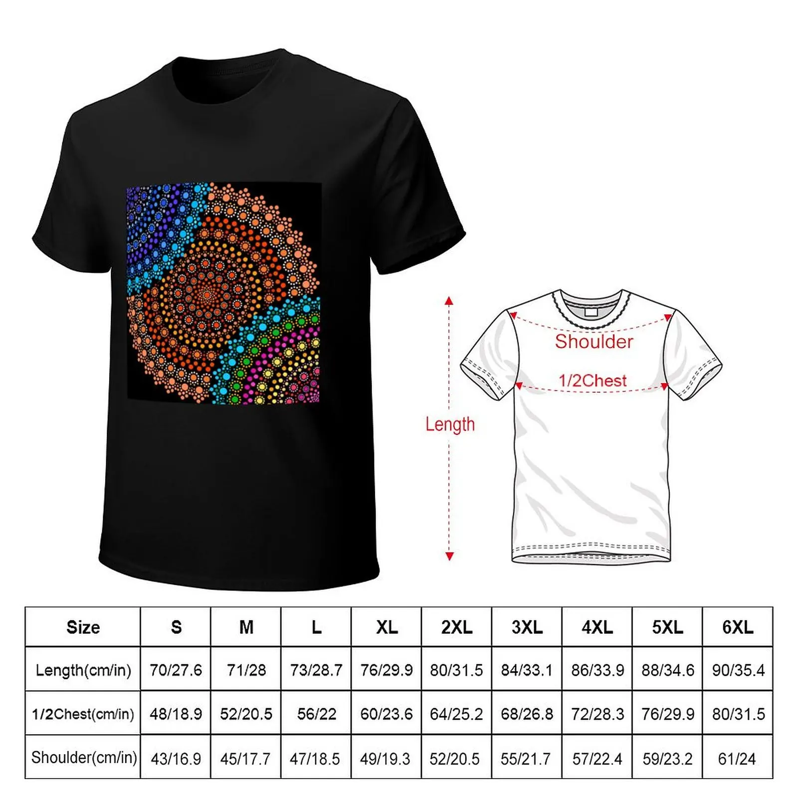 Aboriginal Art Aborigine Australian Indigenous aboriginal Flag autochthon Bigambul Points Circle Colors Day Gift For Mot T-Shirt