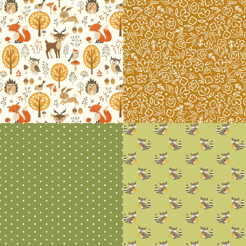 DIY Photo Album Scrapbooking Paper Ledger Materials Cute Autumn Thanksgiving Background Paper Pattern Paper - Image 5
