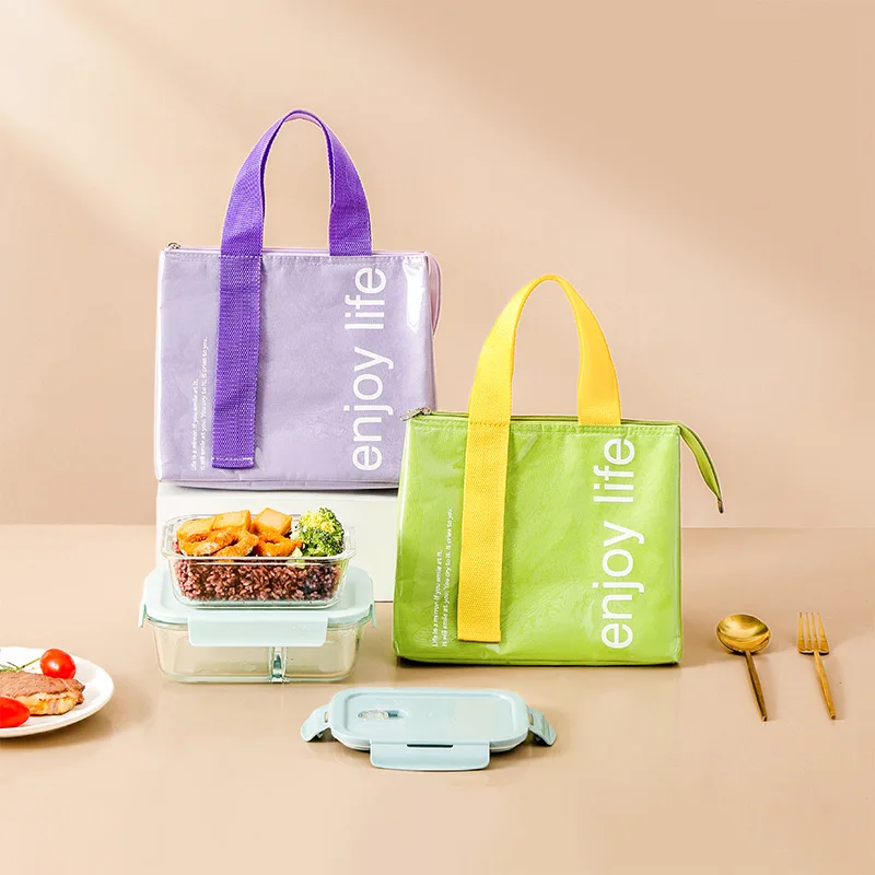 Waterproof Temperature Retaining Freshness Lunch Bag Thickened Insulated Bag Meal Prep Bag for Office Workers Handheld Lunch Box