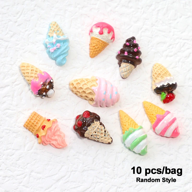 10 Teile/los Kawaii Gelee Gummibärchen Nail art Charms Blume Süße Mixed Candy 3D Luxus Nägel Dekoration DIY Maniküre Zubehör – Detail 13
