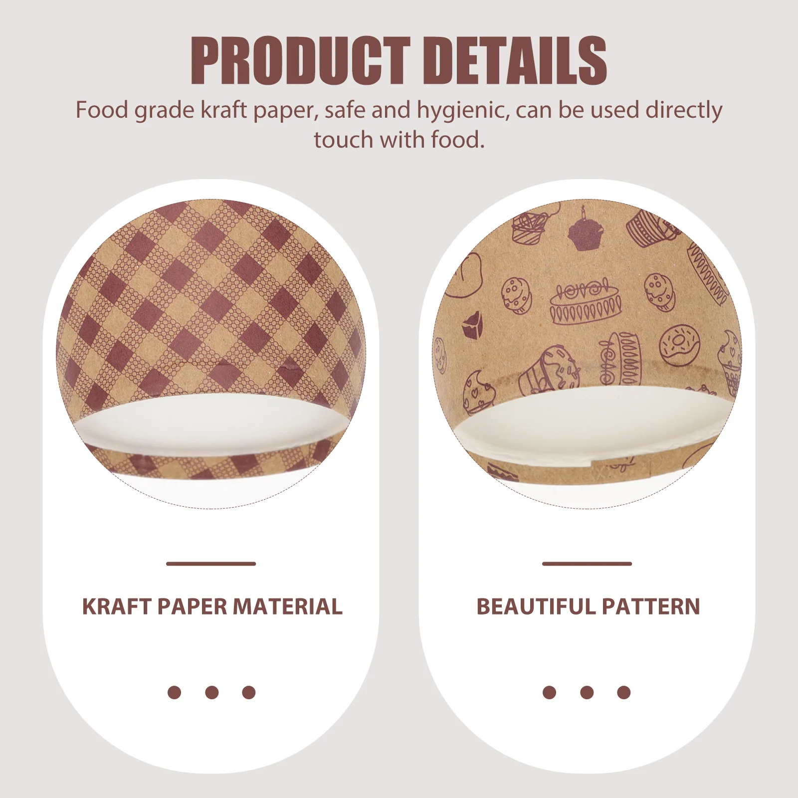

Kraft Paper Cups Baking Cupcake Cases Muffin Holders Mini Dessert Cups Oil Resistant Heatproof For Wedding Birthday Bakery