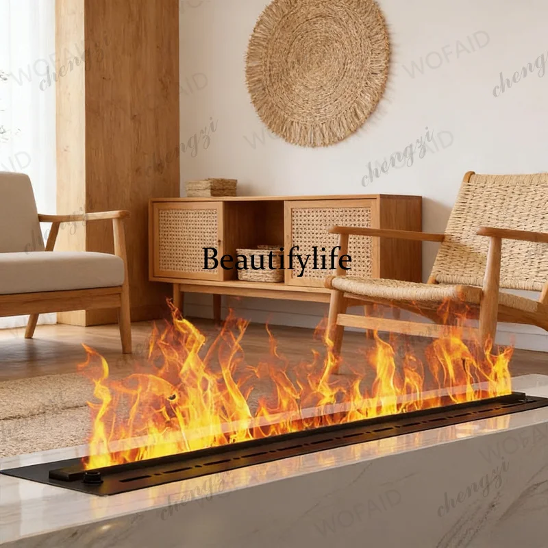 Corner Electric Led Fireplace,3D Water Vapor Flame,electric Fireplace Insert,Space Saving,Compact Design,Remote,LED Lights