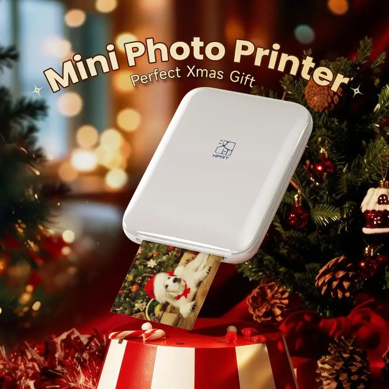 Mini Bluetooth Photo Printer, Portable Wireless 2x3 Inch Sticker Printer, Instant Color Photos, Compatible with iPhone & Androi