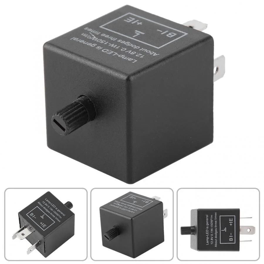 LED Flasher Relay DC 12V 3 Pin CF13 Car Motorcycle Turn Signal Light Indicator Electronic Flasher Relay Accessories