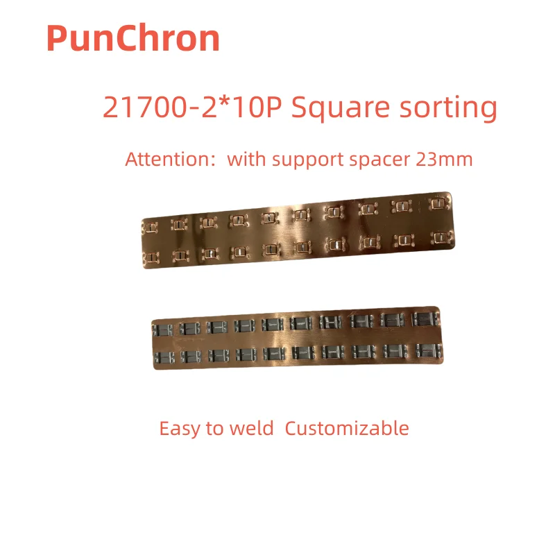 PunChron Sales 2*10P Copper Busbars Are Suitable For Battery Combination Connectors. The spacing is 21.4mm Or 23mm. 10PCS