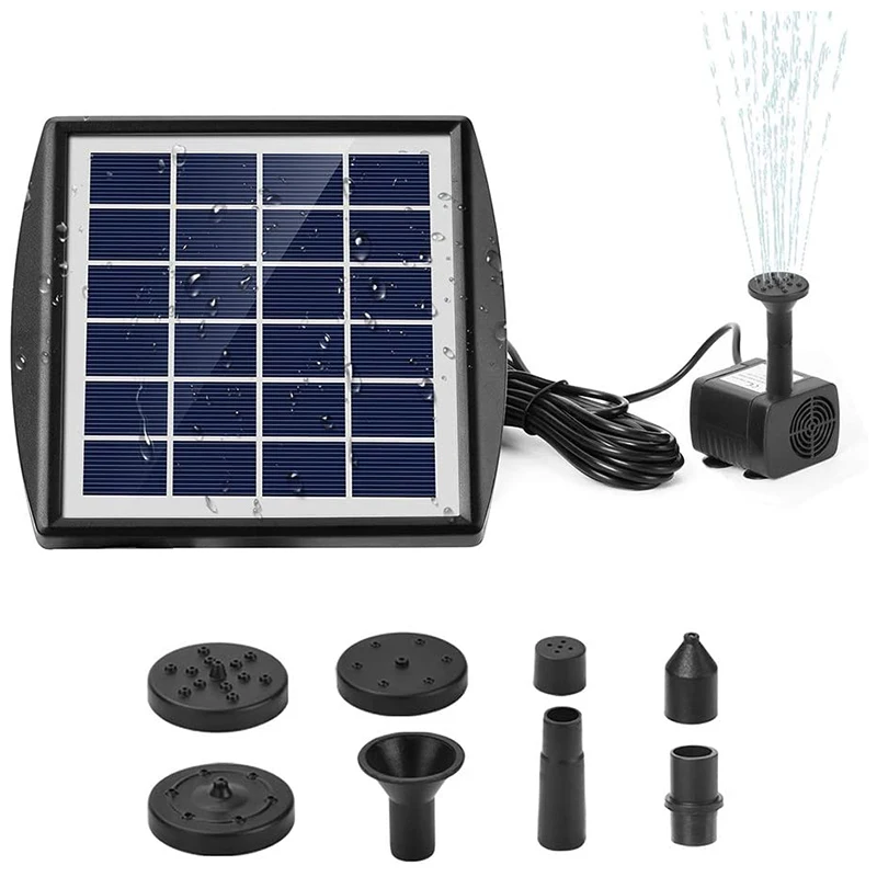 

Solar Water Pump For Fountains With Panel 2.0W Upgrade Solar Pump Kit For Pond Bird Bath Pool Koi Goldfish Patio Garden