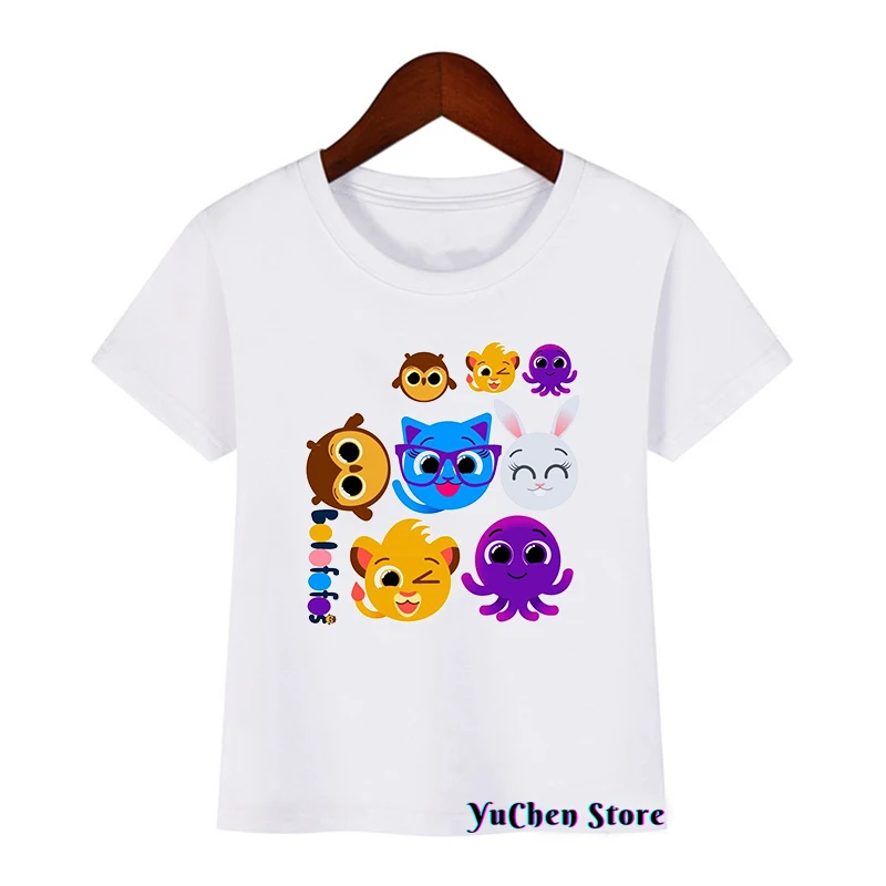 Funny Kids Clothes Tshirt Music Cartoon Print T-Shirt For Boys Fashion Girls T Shirt Cute Boys Girls Universal Clothes