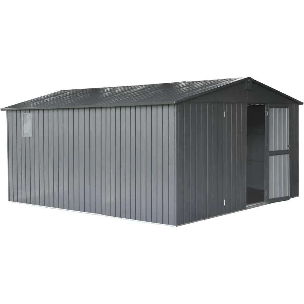 Storage Shed 11' X 12.5', Lockable Door,Air Vent Stable Metal Anti-Corrosion Garden Shed House,Tool Sheds Outdoor Storage, Sheds