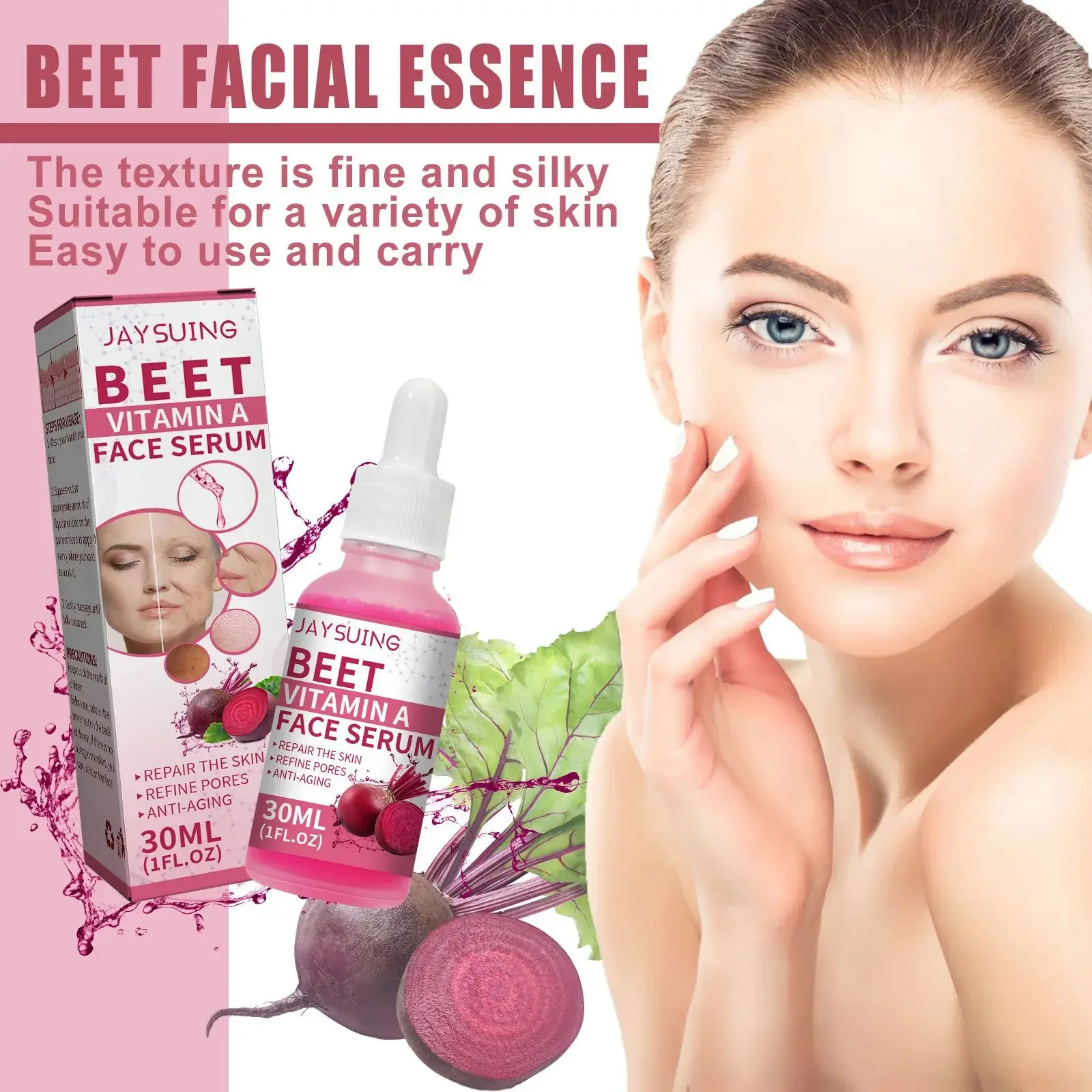 Beet VA Essence 심황 이중 성분 리페어 페이셜 스킨 산화 액체 에센스