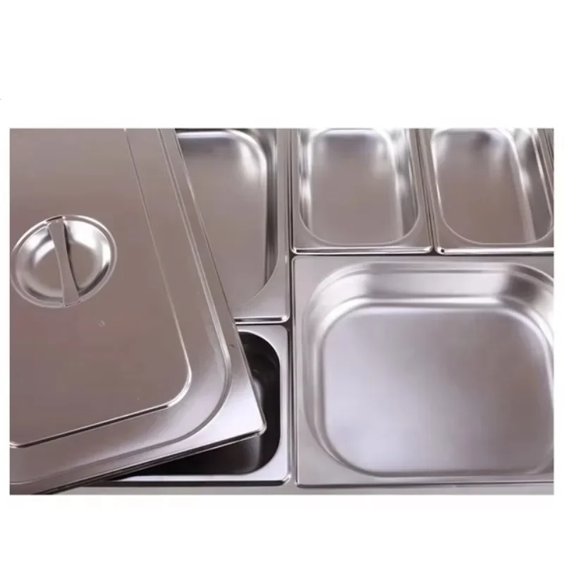 Durable Restaurant Equipment Stainless Steel Ice Cream Container Buffet Food Pan