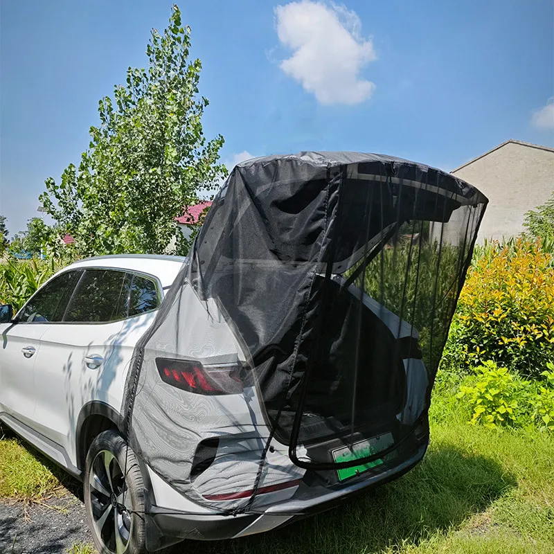 Outdoor Camping Car Rear Mosquito Net, SUV Car Encrypted Screen Screen, Simple Portable Travel Tent Song Plus