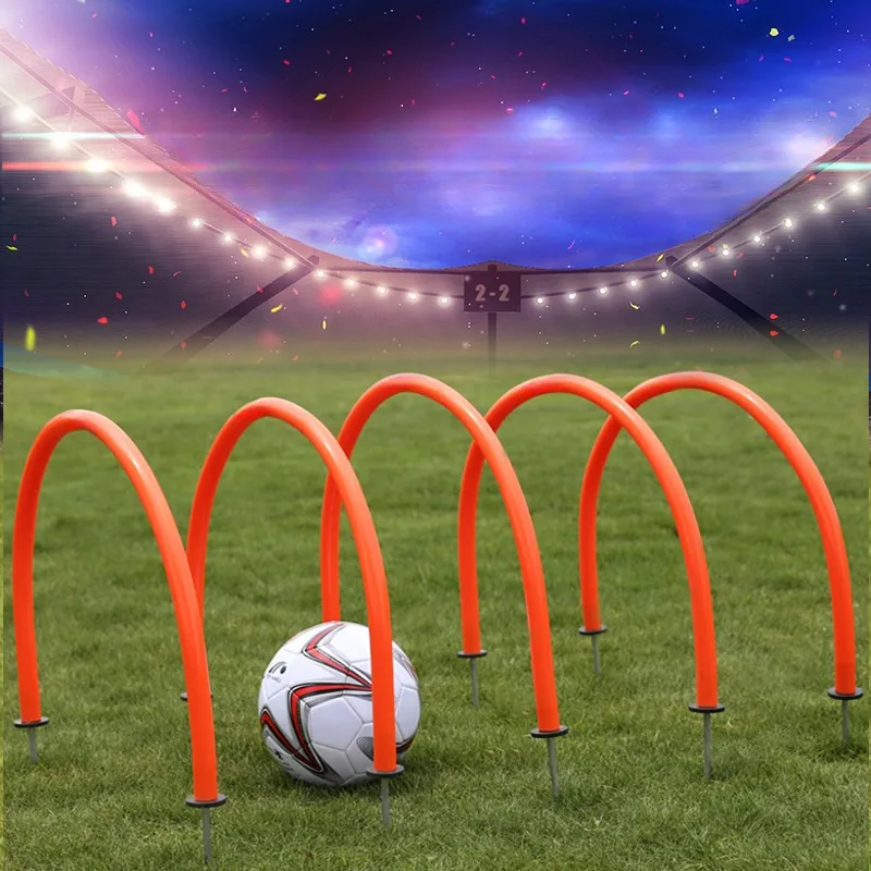 4Pcs Football Obstacle Small Arch Moveable Football Training Obstacle Indoor Outdoor Football Goal Soccer training Obstacle Goal