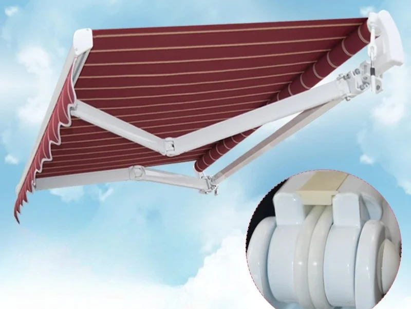Retractable awning Outdoor balcony Hand crank telescopic tent Rain awning Rain awning Folding parking shed