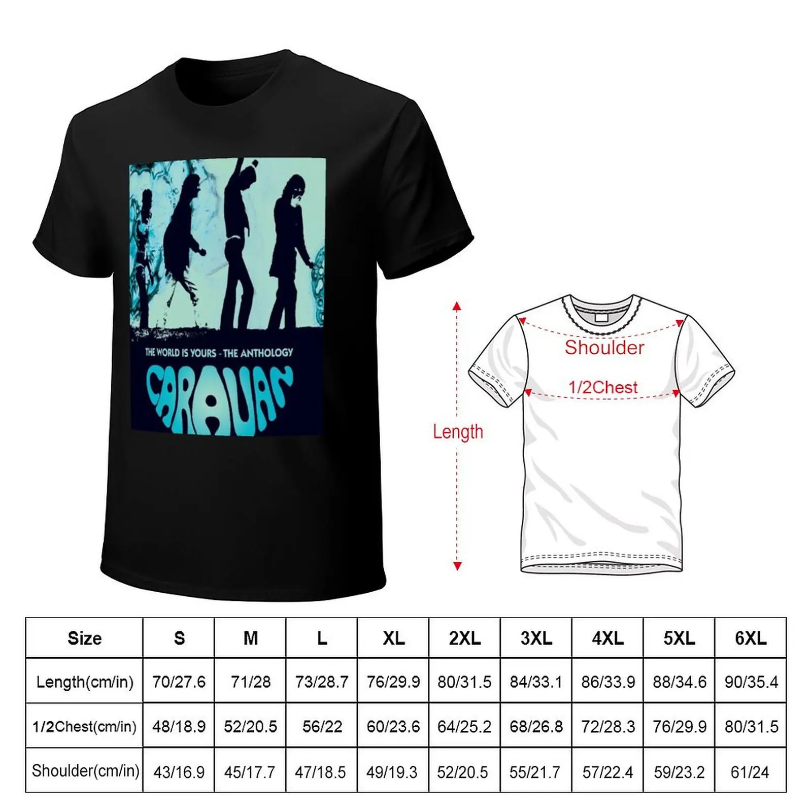 Caravan band T-Shirt Large Size Casual Short Sleeve Top