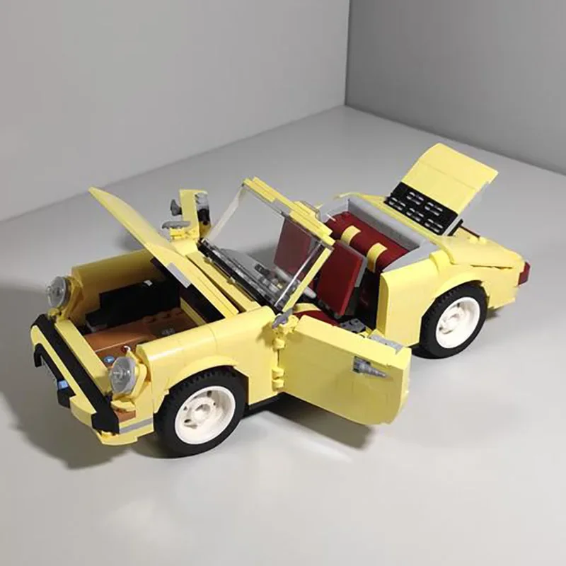 YcMoc Building Blocks Vintage Classic 911 Convertible Car Model Technical Bricks DIY Assembly Vehicle Toys For Kids Child