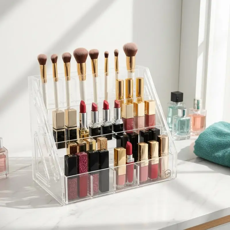 3/4/5 Tier Large-Capacity Acrylic Desk Divider Watercolor Pencil Organizer Stationery Store Storage Rack Marker Pencil Holder