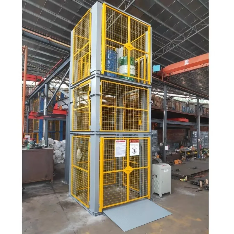 Heavy Duty Mezzanine Cargo Lift Hydraulic Warehouse Goods Elevator for Pallets Machinery Parts and Storage Handling