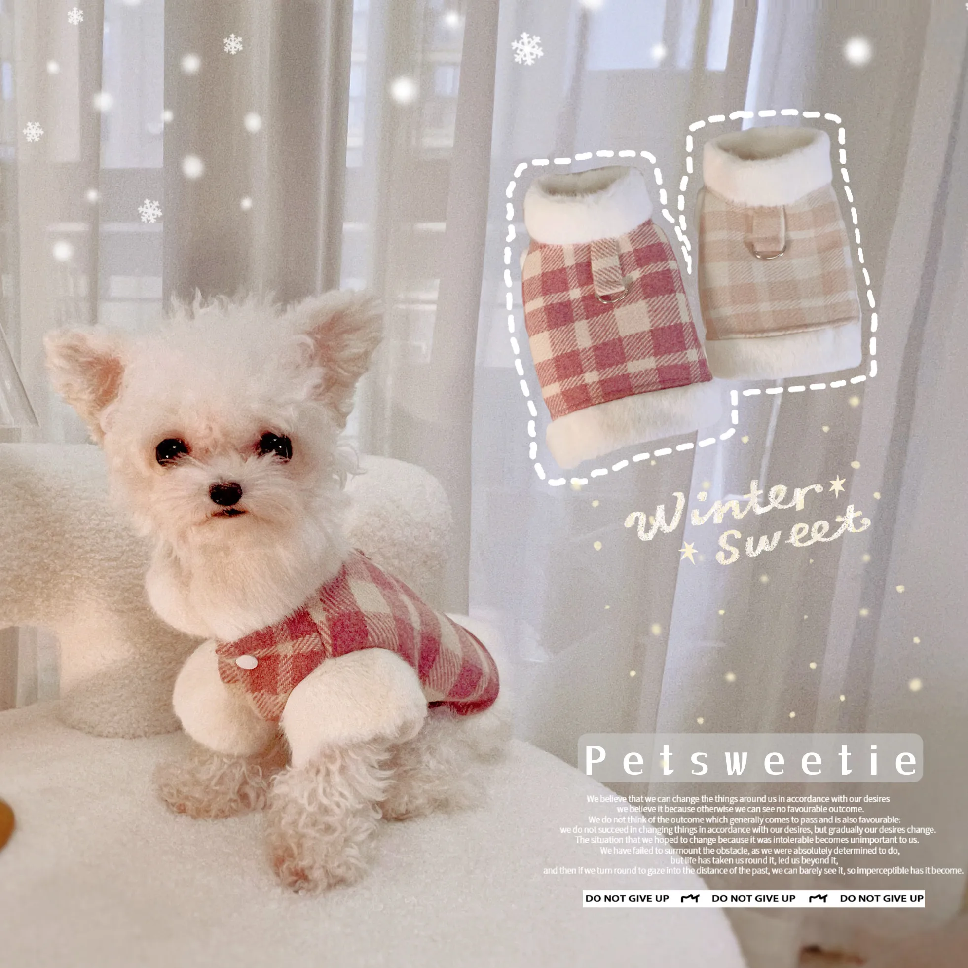 Rich Family Little Qianjin Winter Coat Marquis Clothes Pet Winter Dress Thickened