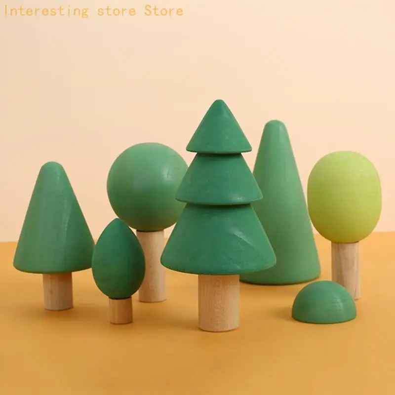 

Blocks Open Ended for Play for Creative Peg for Doll Forest Tree Building Block Nordic Educational 55KC