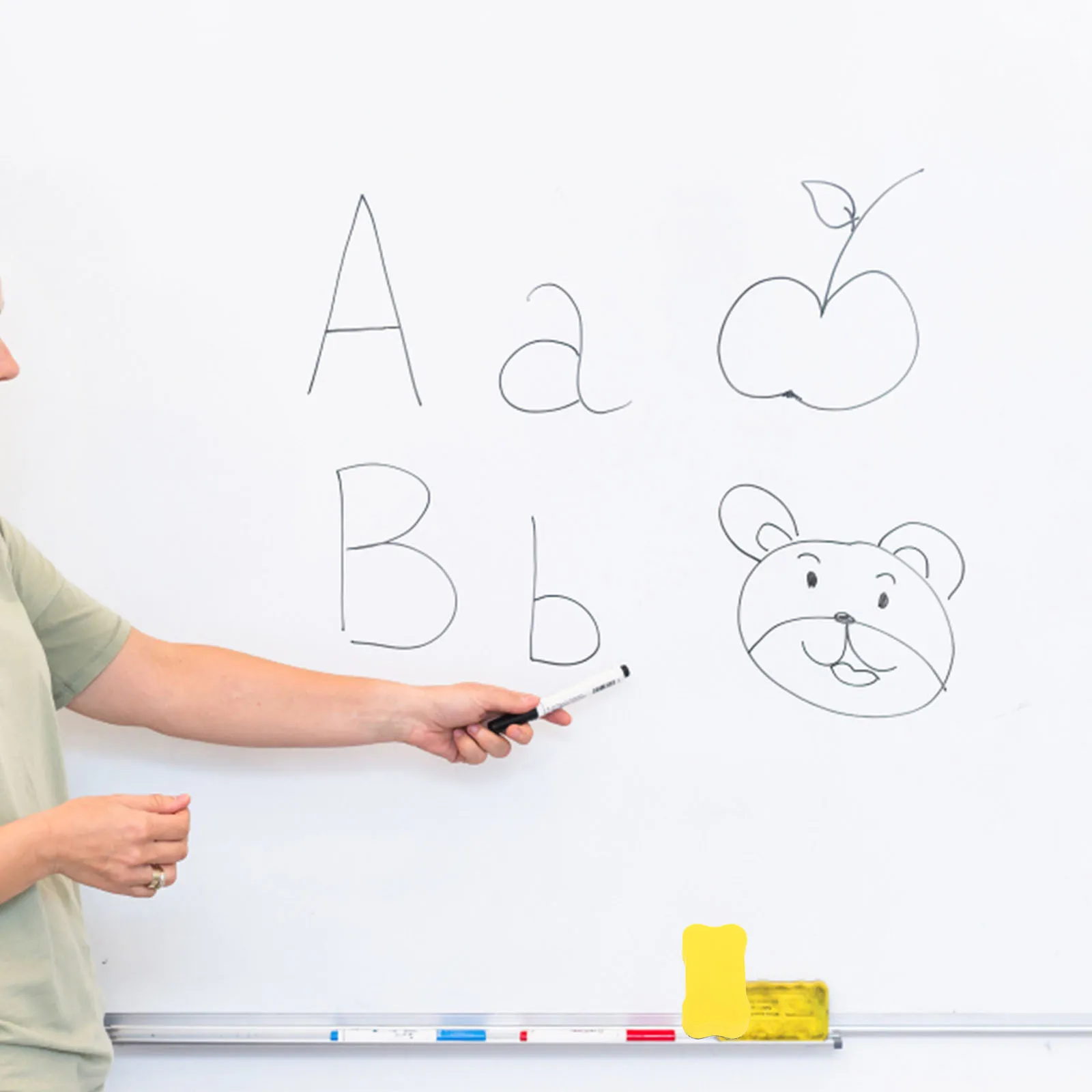 24 Stück trocken abwischbare Radiergummis, Whiteboard-Radiergummis, Eva-Filztuch, knochenförmig, leicht, tragbar, waschbar, für Schule, Zuhause, Büro