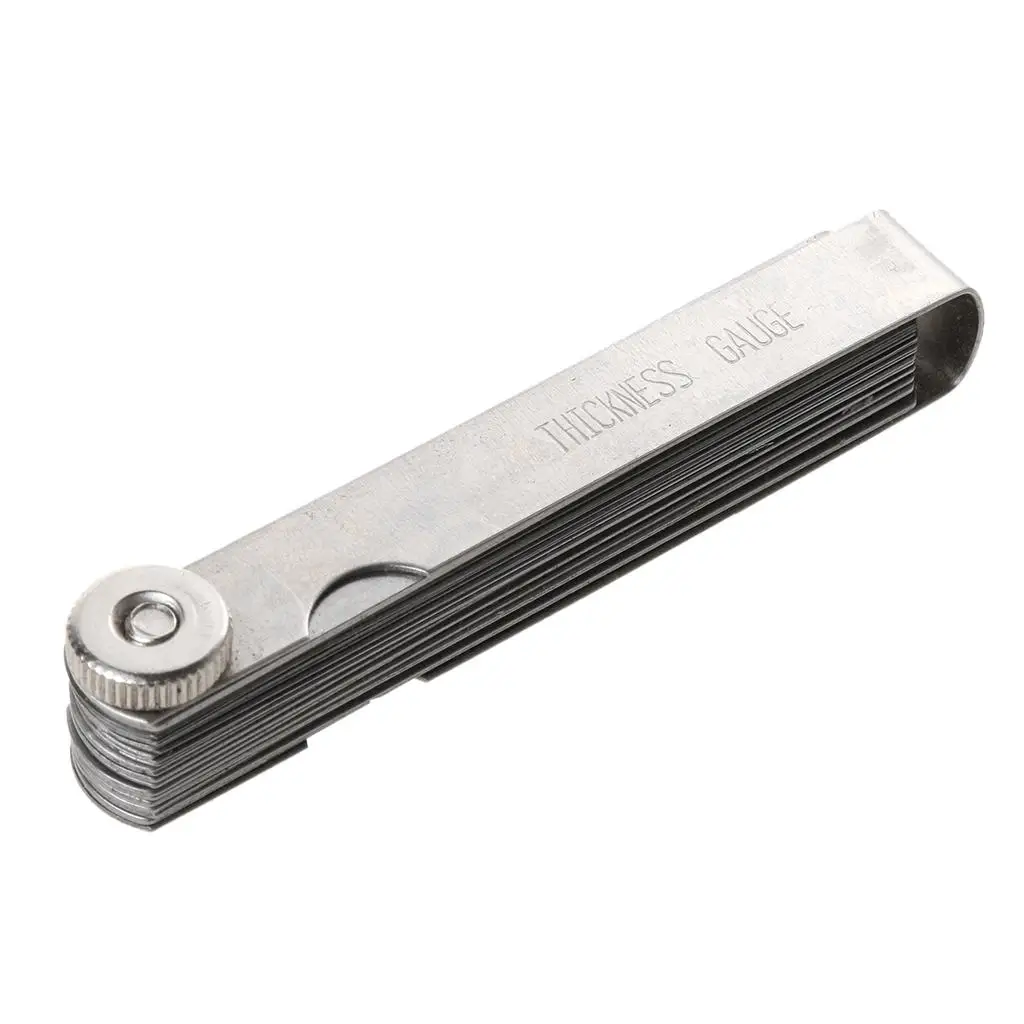 Dual Scale Feeler Gauge Manganese Steel Wear Resistant Precision Measure Tool for Mechanical Work
