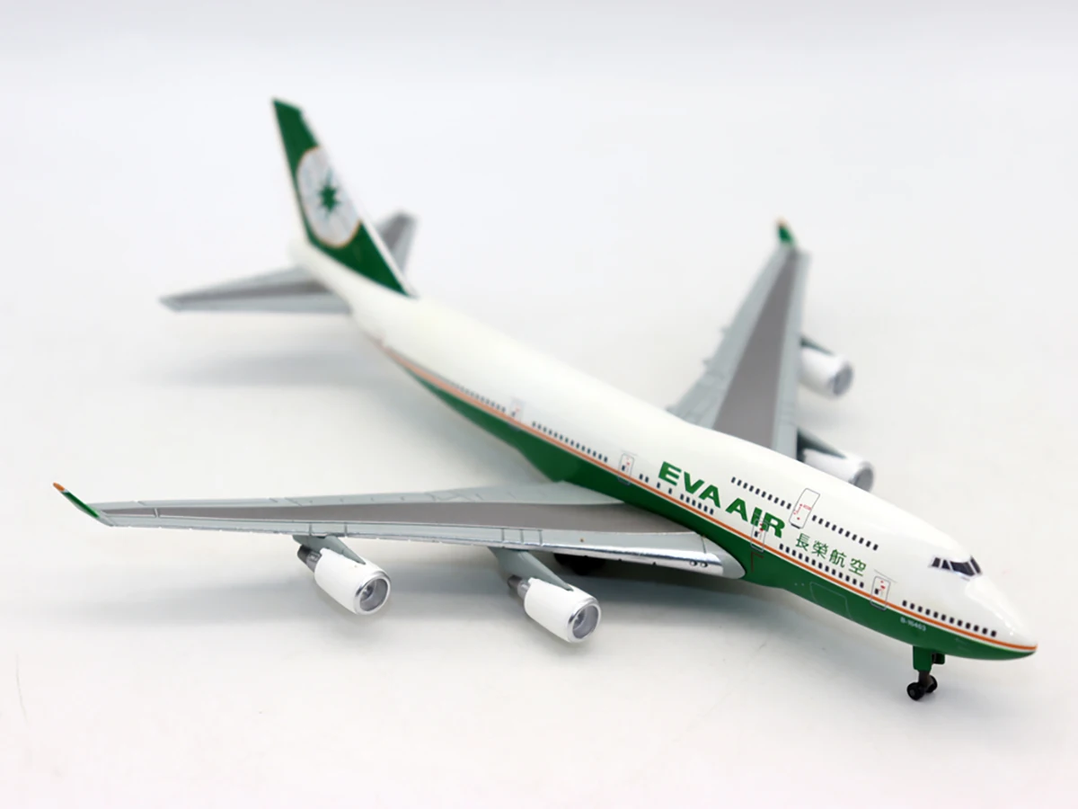 1/400 Scale Boeing 747-400 Eva Air Evergreen Airlines Passenger Plane Alloy Aircraft Model Souvenir Hobby Gift Collection Metal