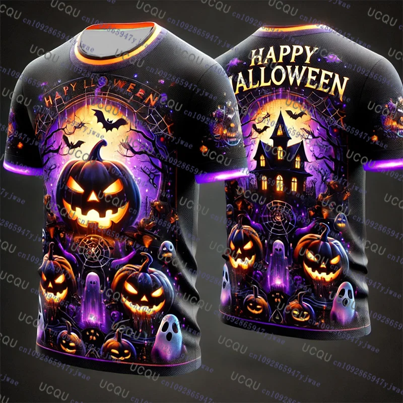 2026 Halloween T-Shirt Kleidung für Männer und Frauen Kurzarm T-Shirt Kürbis 3D-Druck T-Shirt Harajuku T-Shirt Halloween Cosplay T-Shirts – Detail 10