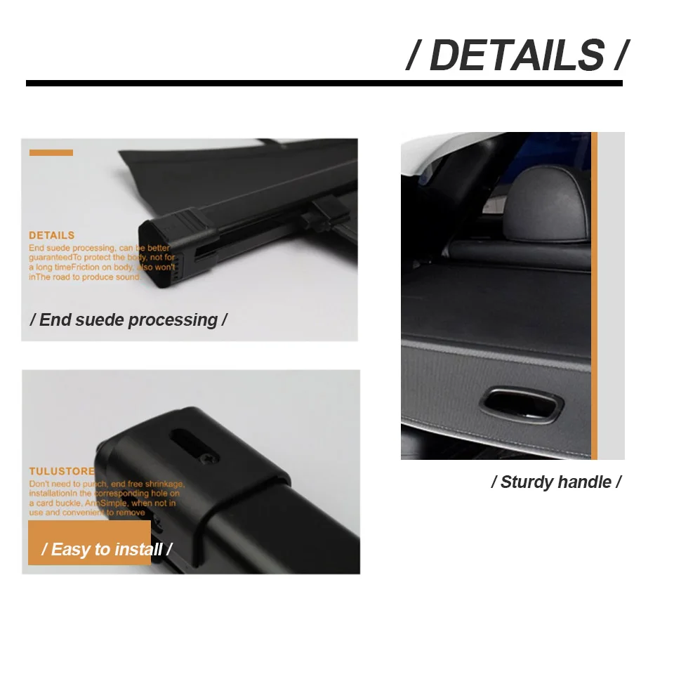 Car Trunk Cargo Cover for Kia Mohave Borrego HM 2009~2019 Luggage Storage Curtain Tray Mat Security Shielding Shade Accessories