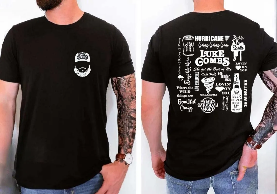 Luke Combs Merch Tee Unisex T-shirt Men Short Sleeve Tee Causal Tops Clothes Female Y2K Tops