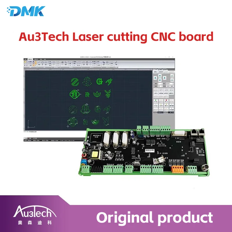 Au3Tech Original Laser Flat Cutting CNC Board (motion control card) MCC3721H Card For Au3tech Laser Cutter Machine