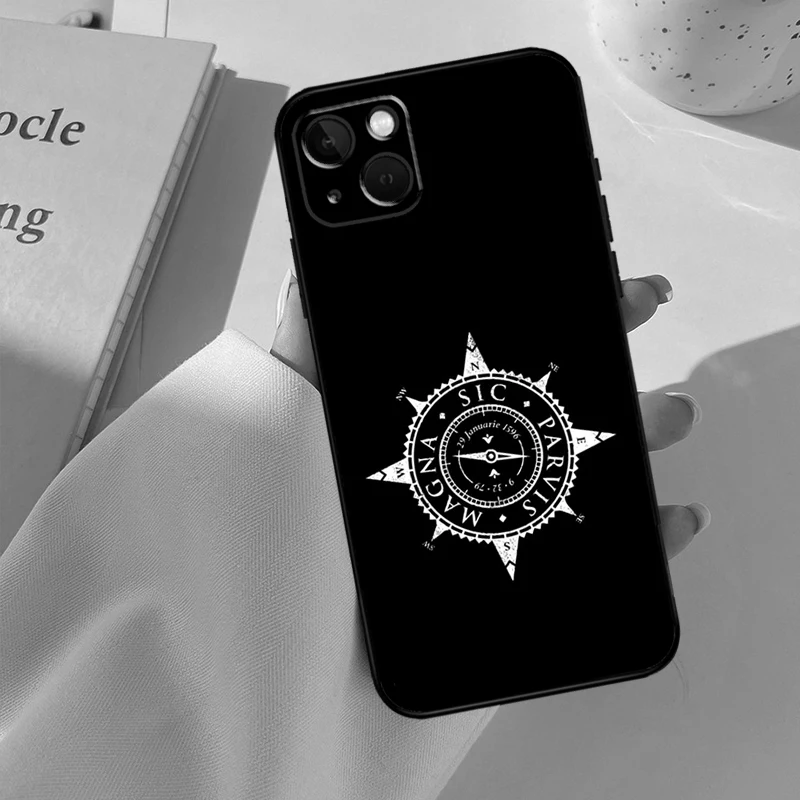 Sic Parvis Magna Uncharted Case For iPhone 11 12 13 14 15 16 Pro Max Mini XS Max XR X Plus Back Cover Phone Case