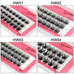 Moonlily 3D Silk Lash Extensions Loose Segmented DIY Cluster False Lashes Super Soft Natural Style Personal Makeup Ciliary