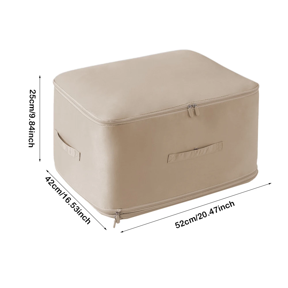 

Сумка-органайзер для хранения одеял с функцией самокомпрессии, прочной ручкой и двойной молнией для гардероба в спальне