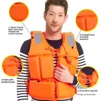 Chaleco de Flotación de Emergencia para Adultos, Chaleco Salvavidas con Cremallera Fácil de Poner y Quitar, con Bolsillos, Esencial para Navegación, Inundaciones o Tormentas