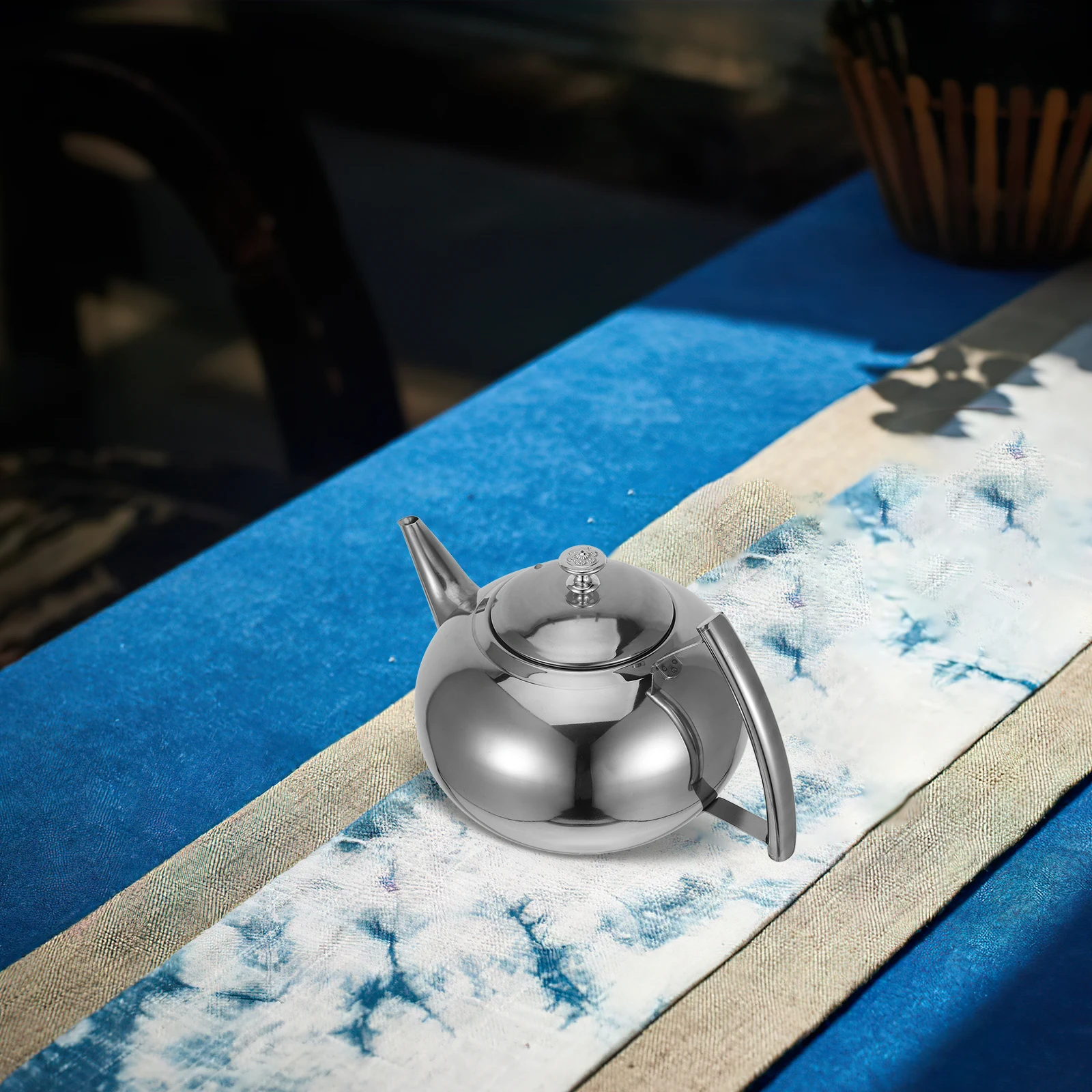

Stainless Steel Teapot Kettle Stove Top Water Pots Restaurant Filter Chinese Metal Coffee Serving Tea Brewing Flower