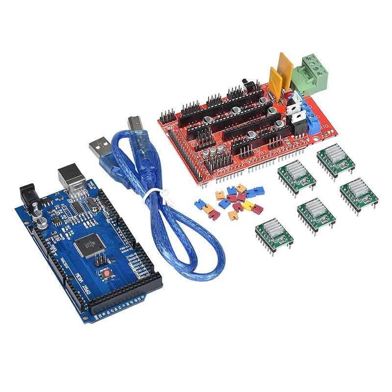 3D Printer Control Board Kit 2560R3 Main Control + RAMPS 1.4 + 4988 Driver