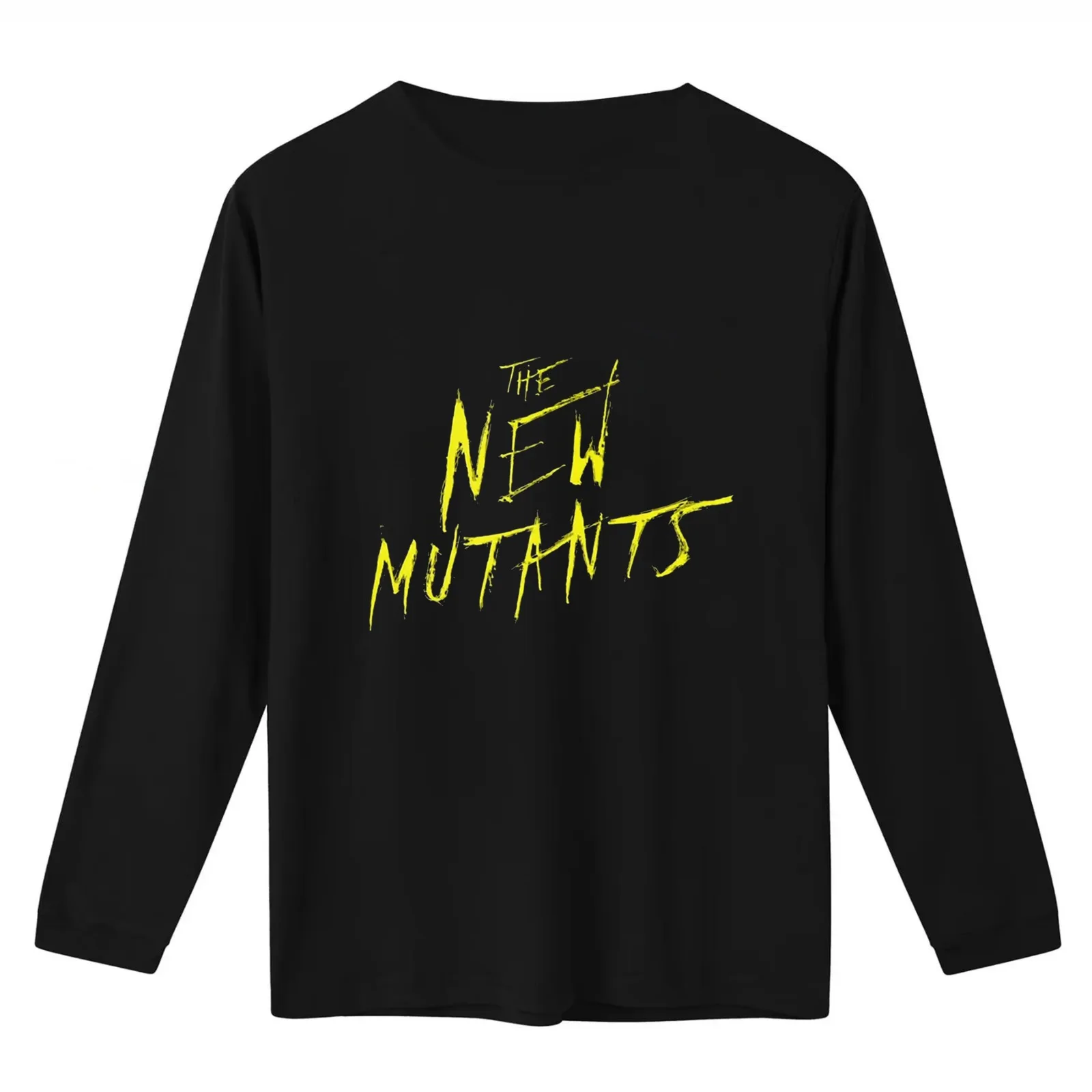 YELLOW THE NEW MUTANTS LOGO T-Shirt Summer Casual Cotton Tee Oversized Streetwear Tops Vintage Graphic Print 100% Cotton
