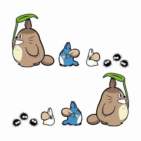 टोटोरो कार स्टिकर स्क्रैच कवर कवर बैटरी मोटरसाइकिल हेलमेट बछड़ा इलेक्ट्रिक कार सजावटी स्टिकर 10 best sales जापान कार - №4